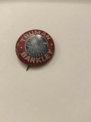 1948 Harry Truman Barkley Campaign Pin Pinback Button Political Presidential