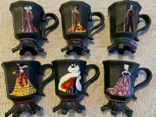 Disney Designer Villains Mugs Complete Set Of 6