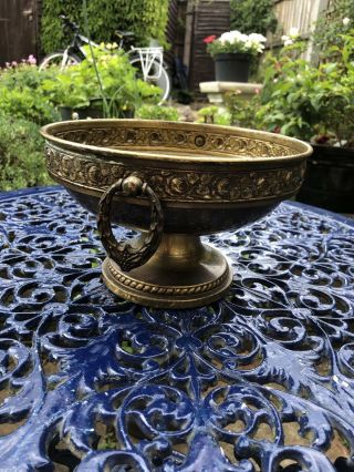 Antique Solid Brass Beldray Art Nouveau Vase 13.  5x22cm