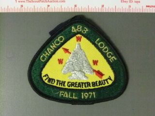 Boy Scout Oa 483 Chanco Lodge 1971 Event 6244jj