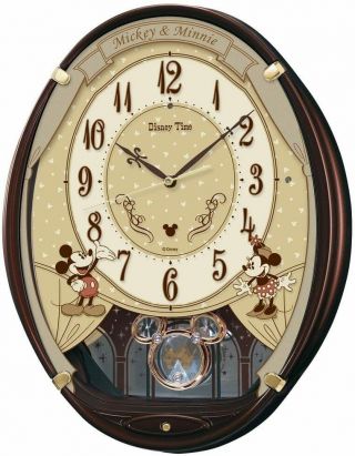 Seiko Clock Wall Clock Mickey & Friends Disney Time 6 Melody Brown Ship