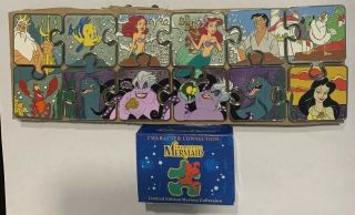 Disney Pin Ariel Little Mermaid Puzzle Set Of 12 Character Connection Le Chasers