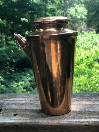 Vintage Cocktail Shaker Jos Heinrichs Bronze Over Silver 1919