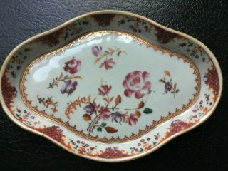 Antique Chinese Export Porcelain Tea Tray 18th C.  Qianlong