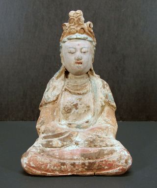 Ming China 1500’s Buddha Bodhisattva Guanyin Wood Lacquer - Ex Ravenel Coll 2 Yqz