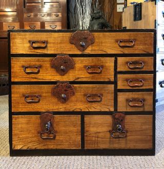 Antique Japanese Ko Tansu Small Chest