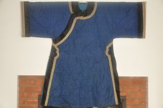 Antique Chinese Qing Dynasty Padded Silk Robe