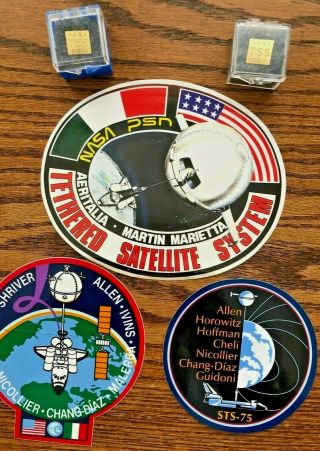 Nasa Sts - 46 Sts - 75 Tethered Satellite System Tss Psn And Asi Mission Pins Decals
