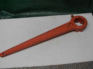 Vintage Firemen Fire Hydrant Tool Water Utilities Valve Large Wrench Key