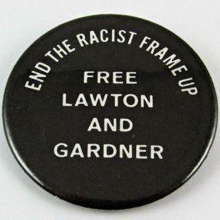 1973 Lawton & Gardner Black Panther Civil Rights Activist Cause Pin Button
