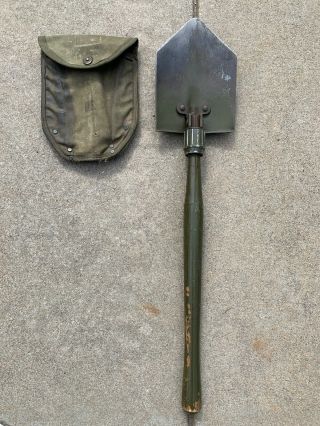 Wwii Ames Us Military Shovel Entrenching Tool With Sheath Dated 1944