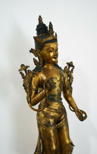 A Large Gilt Bronze Figure of Tara 3