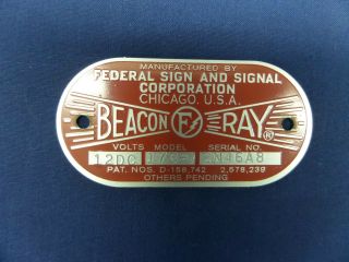 Federal Sign And Signal Model 173 - A Beacon Ray Replacement Badge