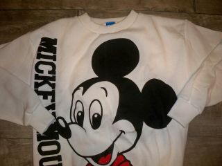 Vintage Rare Mickey Mouse All Over Print Double Sided Sweat Shirt Men ' s Large 2