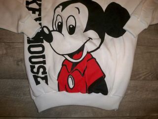 Vintage Rare Mickey Mouse All Over Print Double Sided Sweat Shirt Men ' s Large 3