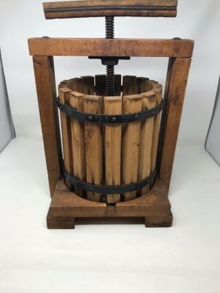 Vintage Wooden Wine Press Kitchen Size And Great Shape For Use / Decor