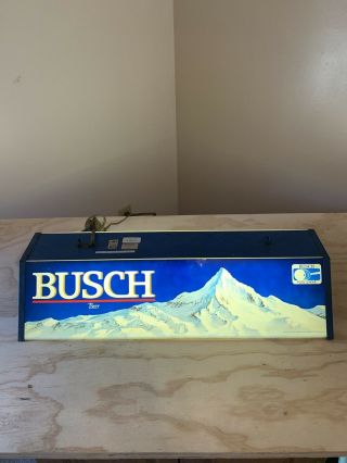 Vintage 1980 Busch Beer Lighted Sign Pool Table Bar Club Game Room Man Cave