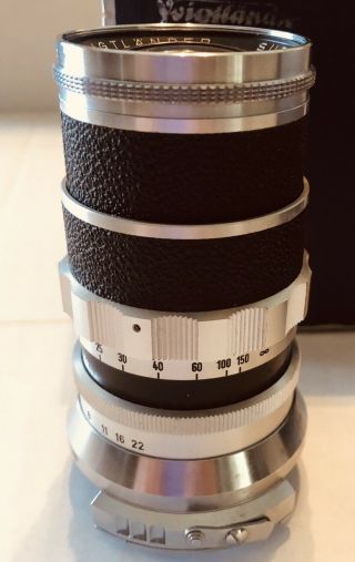 Vintage Voigtlander - Dynaron 150mm F/4.  5 Telephoto Lens 1:4.  5/150 Germany