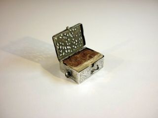 Rare Antique Miniature Solid Silver Quran Box With Miniature Quran