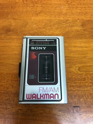 Vintage Sony Stereo Cassette Walkman WM - F42 w/ Headphones Japan Made 2