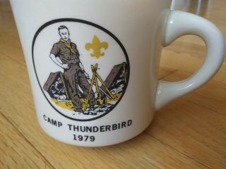 Vintage Boy Scout Of America Coffee Cup Mug Camp Thunderbird 1979