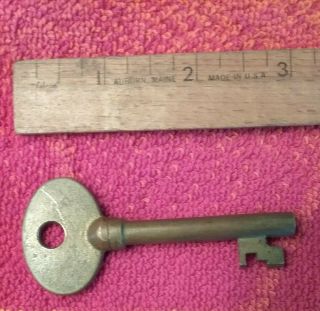 Brass Skeleton Key For Gamewell Police / Fire Alarm Call Box