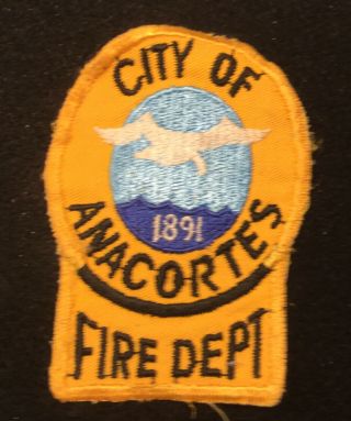 Vintage City Of Anacortes Wa.  Fire Department City Patch