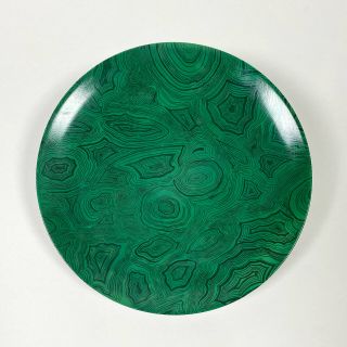 Fornasetti Malachite Plate In Very Good Vintage,  Made In Italy