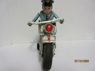 Modern Vintage Toys Japan Tin Litho Police Motorcycle 2