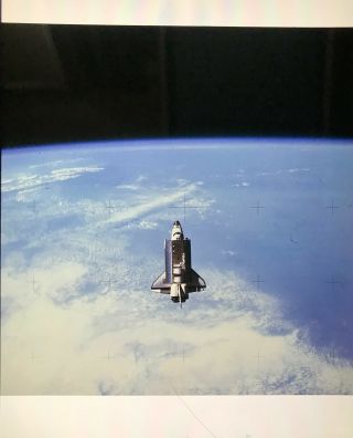 Sts - 7 / Orig 4x5 Nasa Issued Transparency - View Of Shuttle Challenger In Space