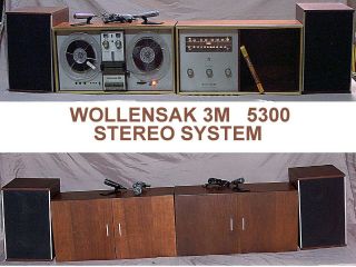 Vintage Wollensak 3m 5300 Reel To Reel Am/fm Stereo System