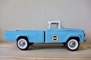 Vintage 1960s Nylint Ford F - 100 Pressed Steel Toy Truck In Turquoise.