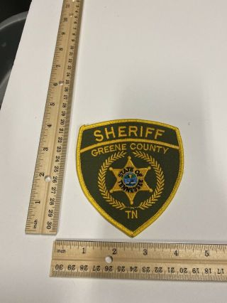 Greene County Sheriff Police Dept Patch Tennessee Tn Gold Thread