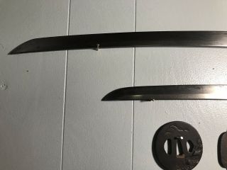 antique japanese samurai wakizashi katana sword Tsubas Old Blades 3