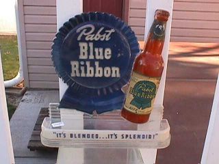 Vintage Pabst Blue Ribbon Beer 3d Plastic Display Milwaukee Wi