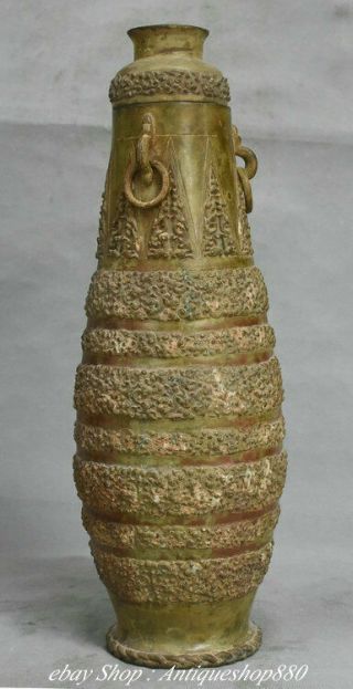 16 " Old China Bronze Ware Dragon Pixiu Beast Wine Vessel Wineware Crock Pot Jar
