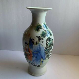 Antique Famile Verte / Famile Rose? Chinese Floral Vase Great Shape