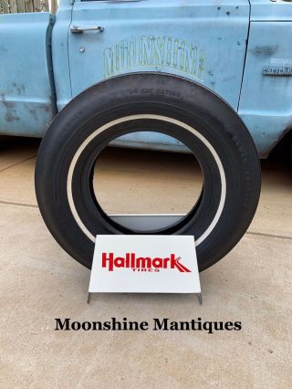 Nos - Vintage Hallmark Tires Display Stand Rack Sign - Gas & Oil