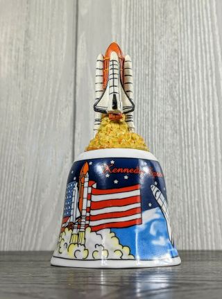 Vintage Ceramic Space Shuttle Launch,  Bell,  Nasa Rare Kennedy Space Center 5 "