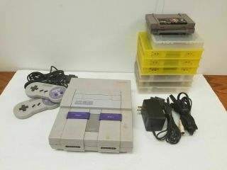 Vintage Nintendo Sns - 001 Bundle (console,  9 Games)