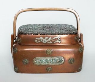 Antique Chinese China Hand Warmer Handwarmer Pot Bowl Bronze 19th C