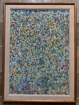 George Chann (1913 - 1995) American - Chinese Artist Abstract Oil Painting