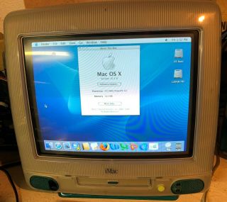 Vintage Apple iMac Bondi Blue G3 PowerPC 512MB 128GB CD 333MHz 2