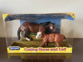 Breyer Cutting Horse And Calf Nib 61091 2015