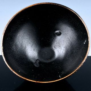 Fine & Rare 12thc Chinese Song Dynasty Jian Cizhou Black Flambe Glaze Tea Bowl
