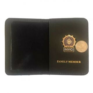 York City Detective Family Member Blue Line Mini Pin And Id Wallet