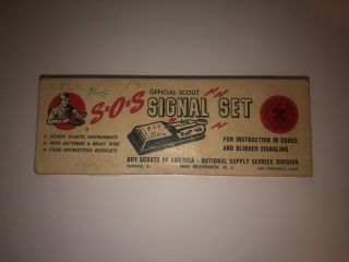 Official Boy Scouts Of America S.  O.  S Signal Set Vintage In Orginal Box