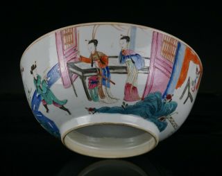 Fine Large Chinese Antique Famille Rose Porcelain Punch Bowl Yongzheng 18th C