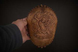 Antique Rare Tibetan Buddhism Silver Skull Head Statue Tantrick Kapala Bowl Cup