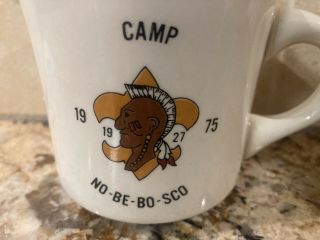 Camp No - Be - Bo - Sco Boy Scouts Mug 1975 Bergen County NJ Souvenir 2